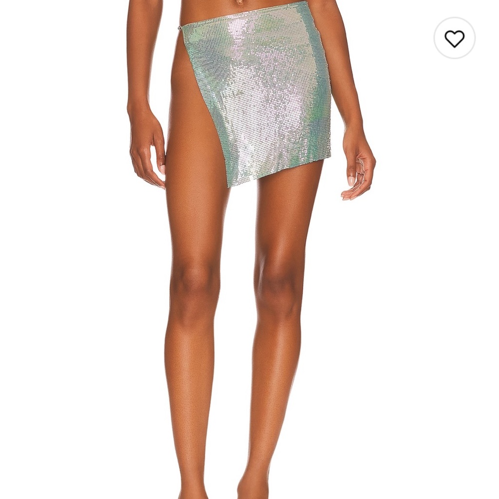 Mini skirt iridescent turquoise